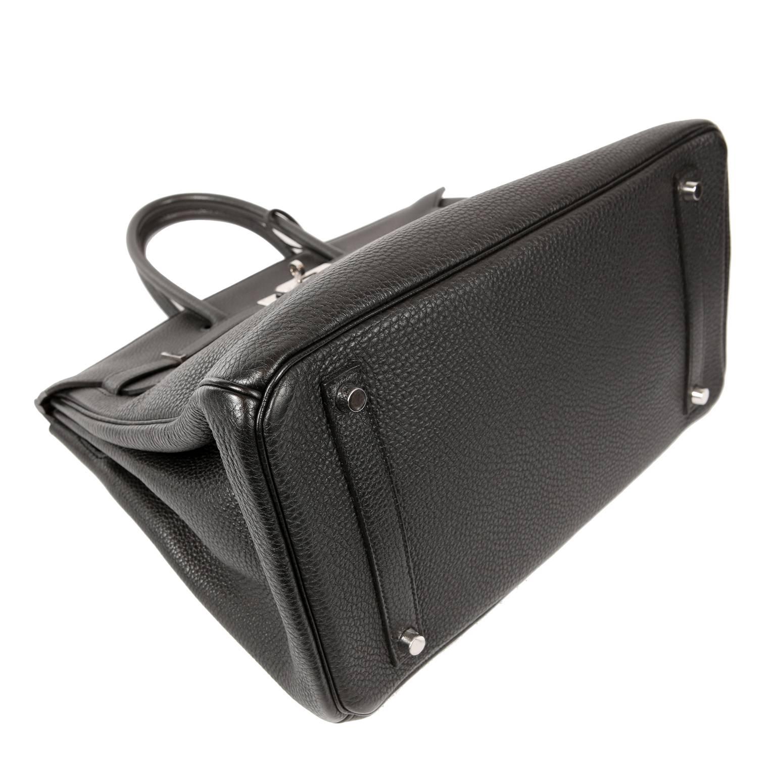 Women's Hermès Black Togo Leather 35 cm Birkin Bag with Palladium HW