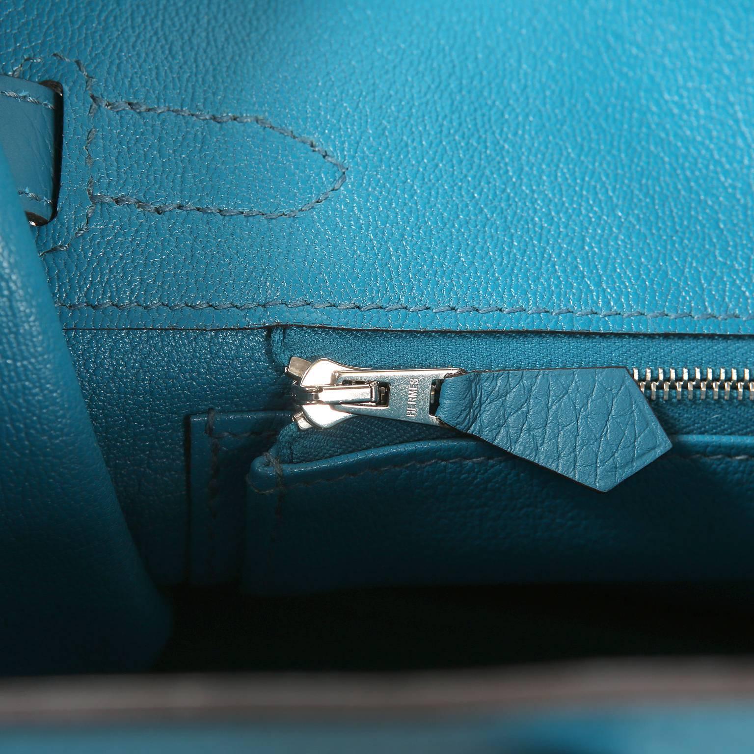 Hermès Blue Izmir Togo 30 cm Birkin Bag with Palladium HW 8
