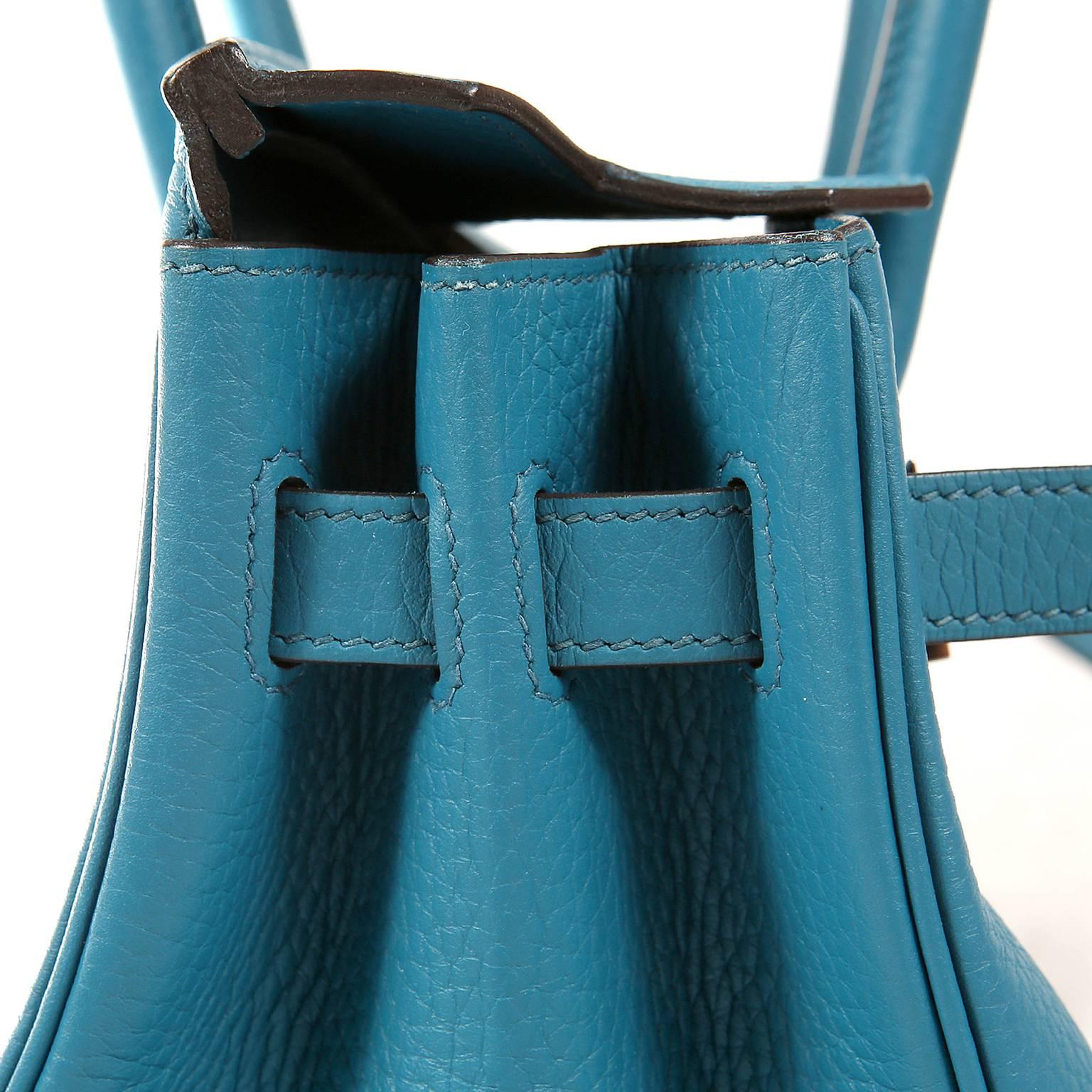 Women's Hermès Blue Izmir Togo 30 cm Birkin Bag with Palladium HW