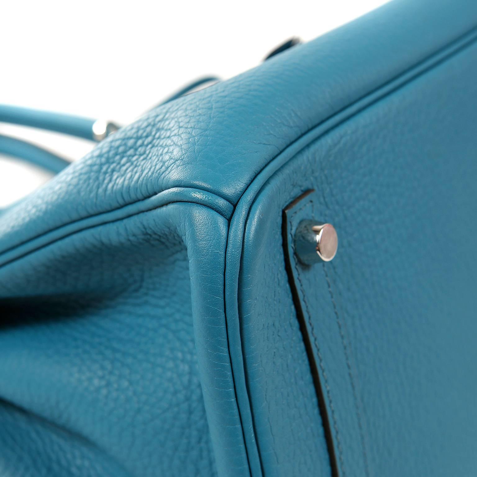 Hermès Blue Izmir Togo 30 cm Birkin Bag with Palladium HW 2