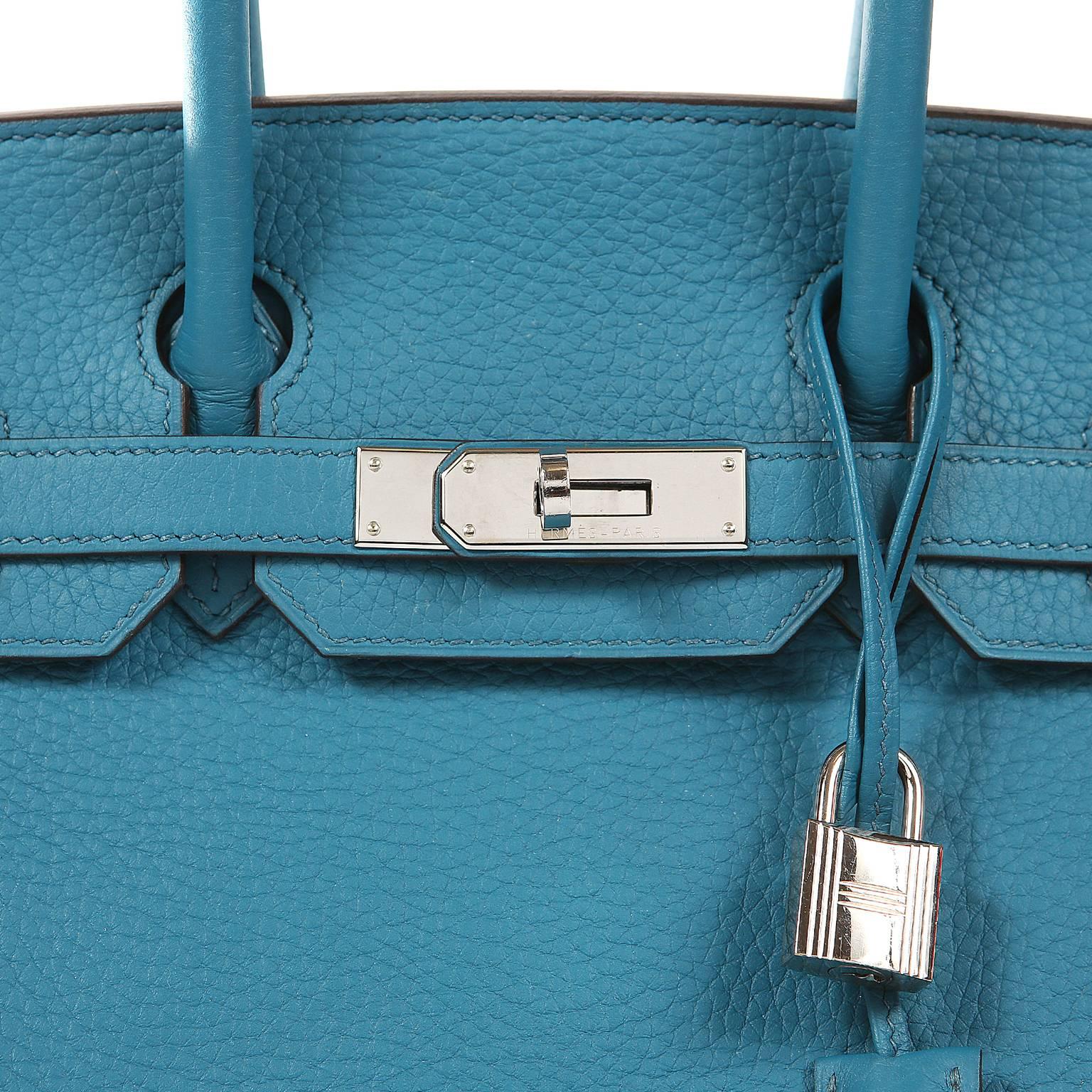 Hermès Blue Izmir Togo 30 cm Birkin Bag with Palladium HW 3