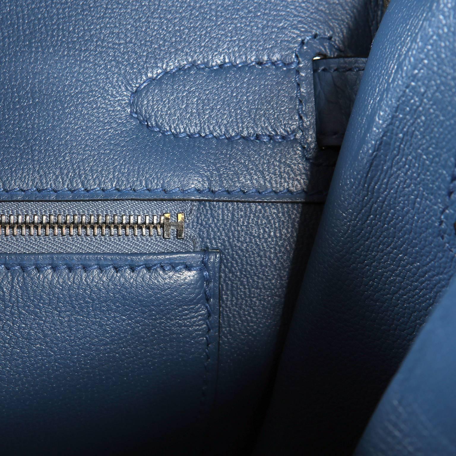 Hermès Blue Azur Togo 30 cm Birkin Bag with Palladium 5