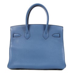 Hermès Blue Azur Togo 30 cm Birkin Bag with Palladium