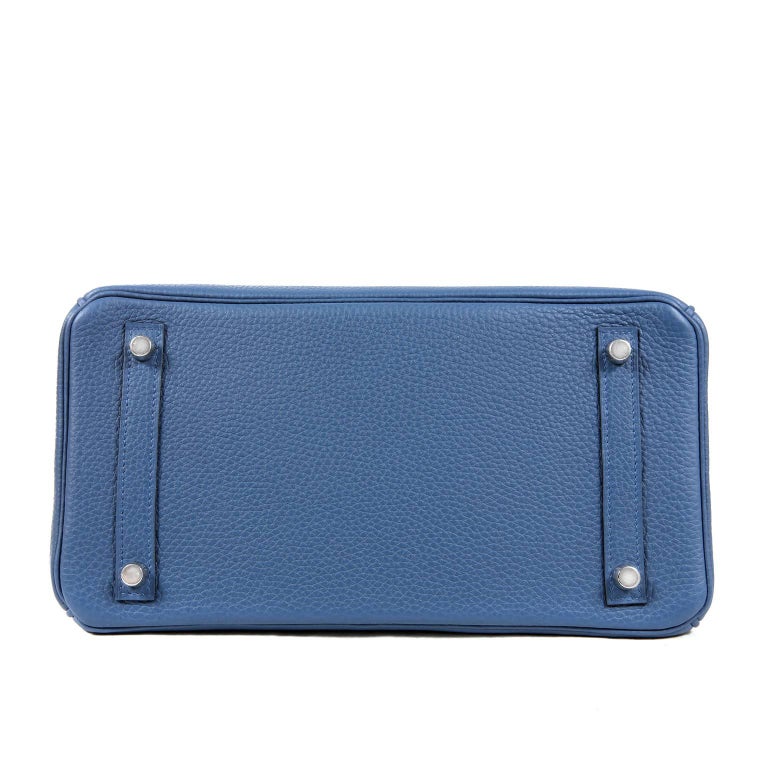 Hermès Blue Azur Togo 30 cm Birkin Bag with Palladium at 1stDibs