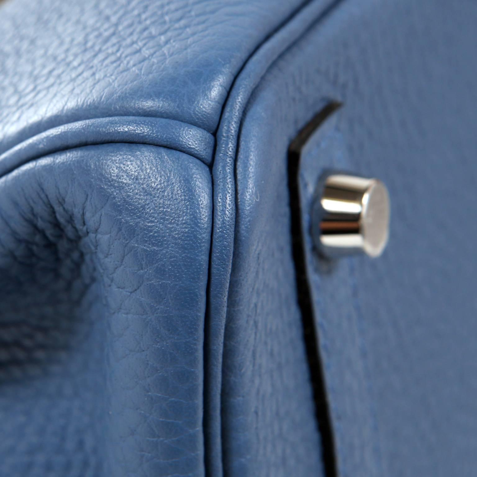 Hermès Blue Azur Togo 30 cm Birkin Bag with Palladium In New Condition In Palm Beach, FL