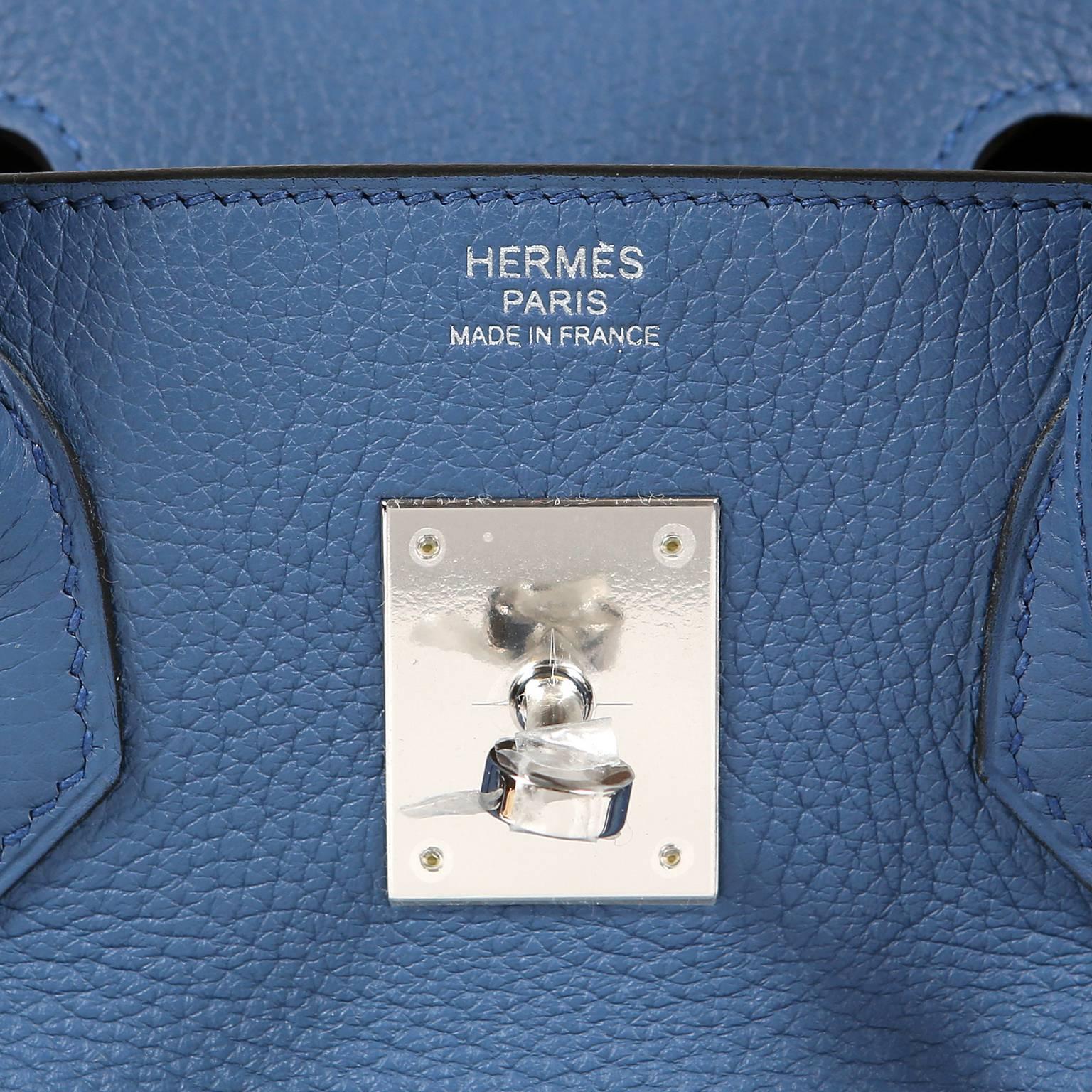 Hermès Blue Azur Togo 30 cm Birkin Bag with Palladium 1