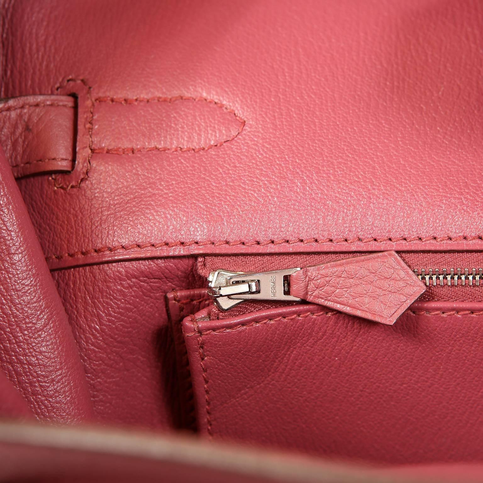 Hermès Bois de Rose Togo Leather 35 cm Birkin Bag 5