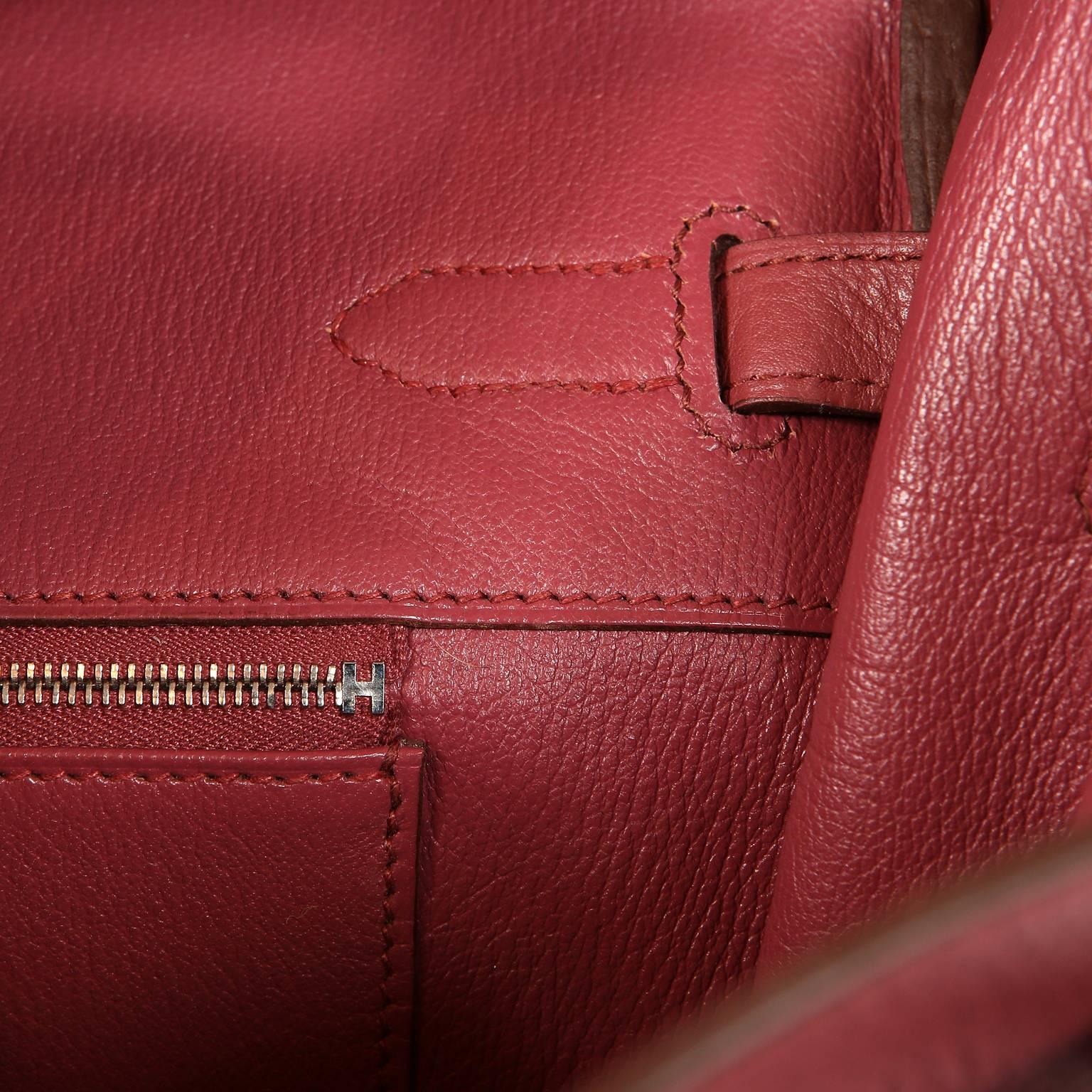 Hermès Bois de Rose Togo Leather 35 cm Birkin Bag 6