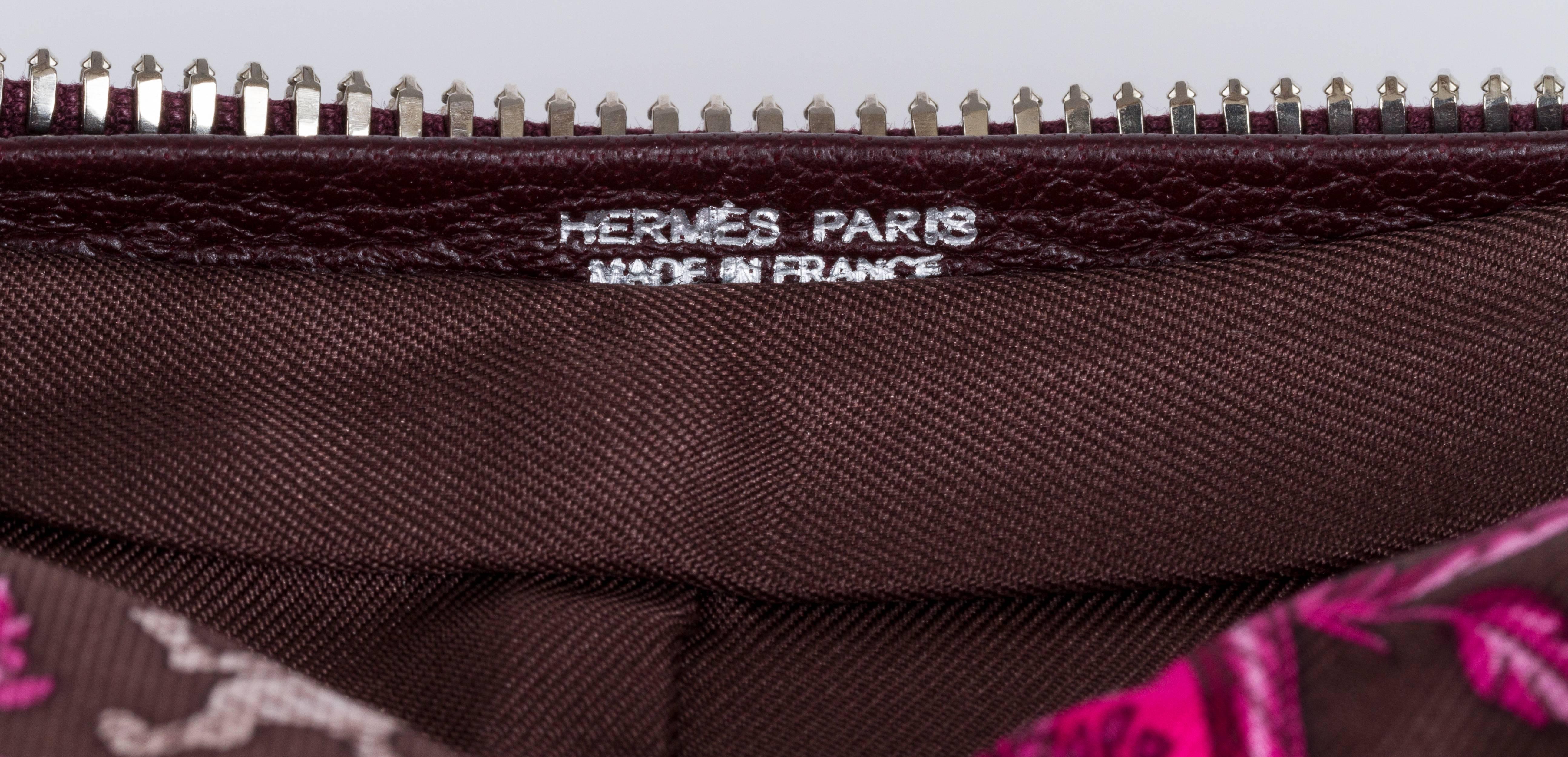 Hermès Burgundy Chevre Silky Pop Bag 1
