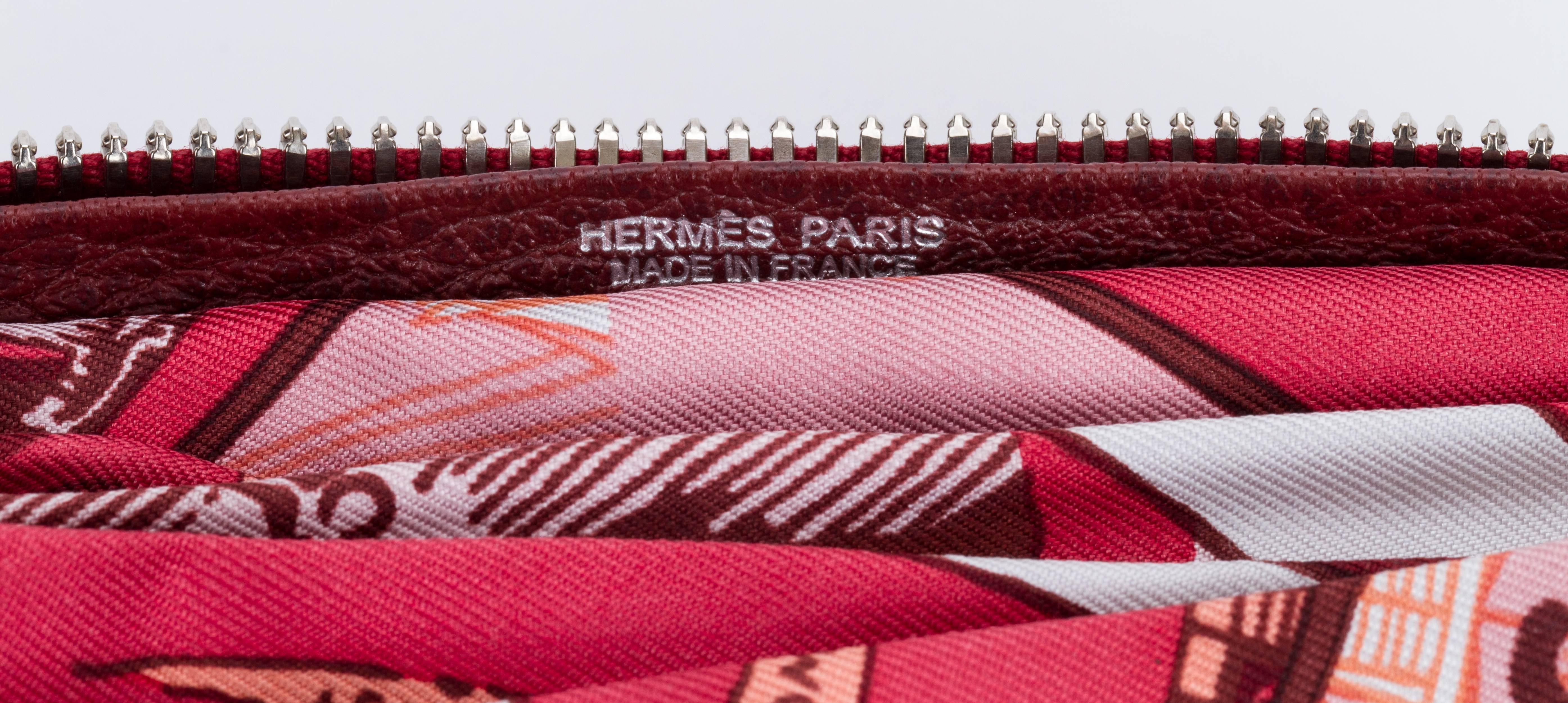 Red Hermès Burgundy Silky Pop Bag
