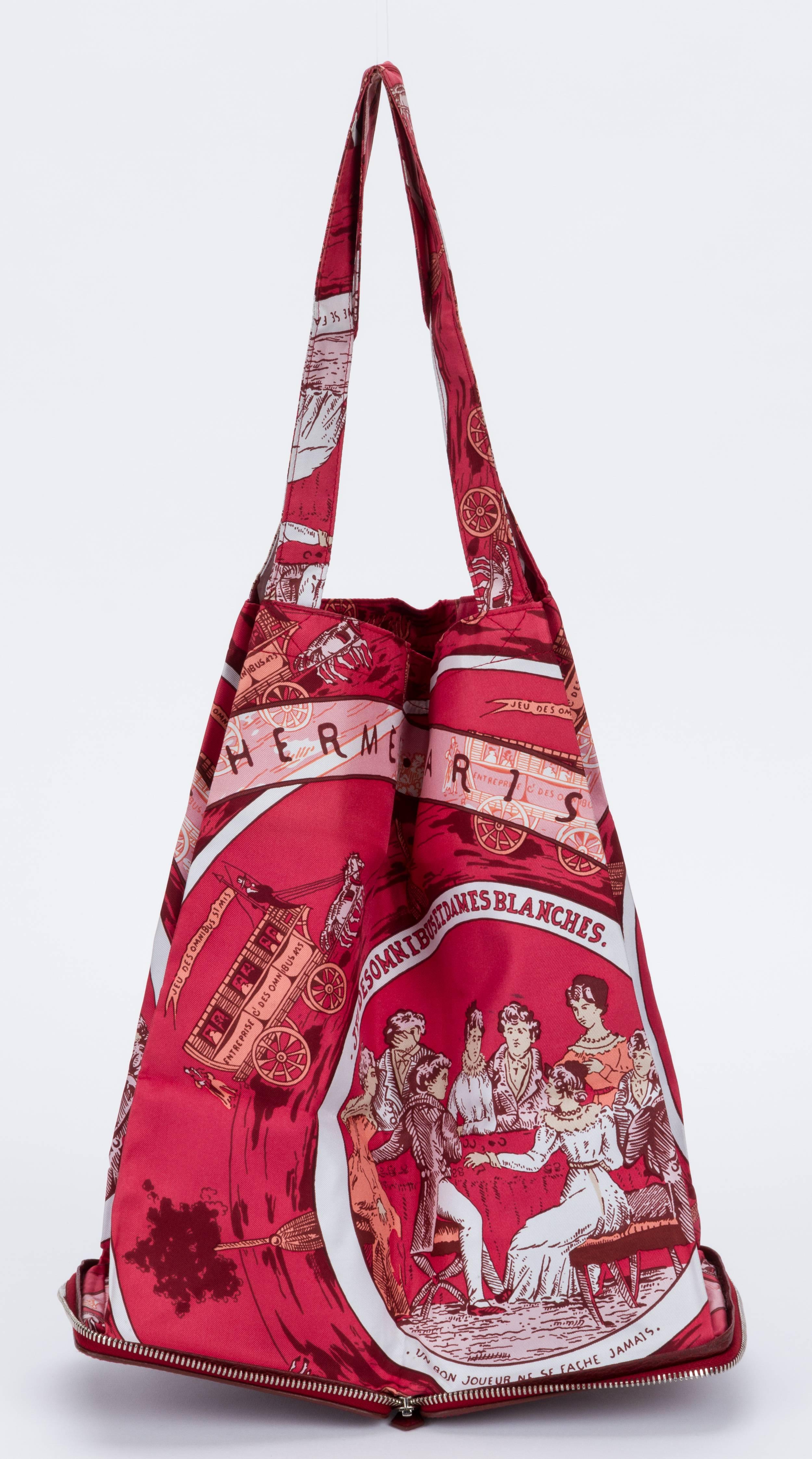Women's Hermès Burgundy Silky Pop Bag