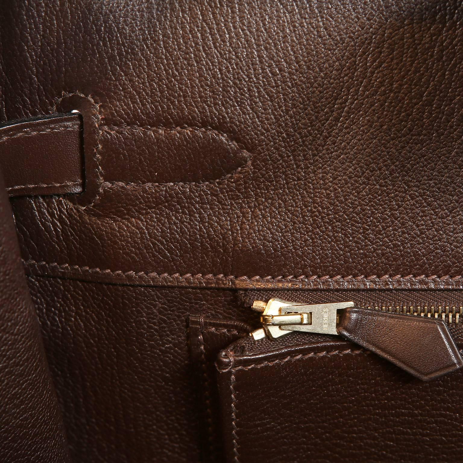 Hermès Chocolate Box Calf 35 cm Birkin Bag 5
