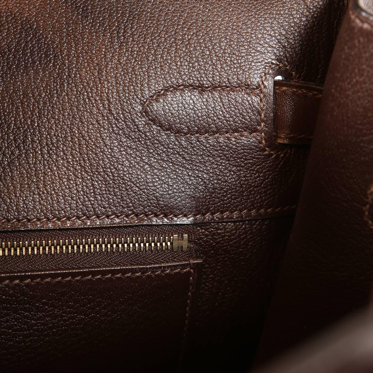 Hermès Chocolate Box Calf 35 cm Birkin Bag 6