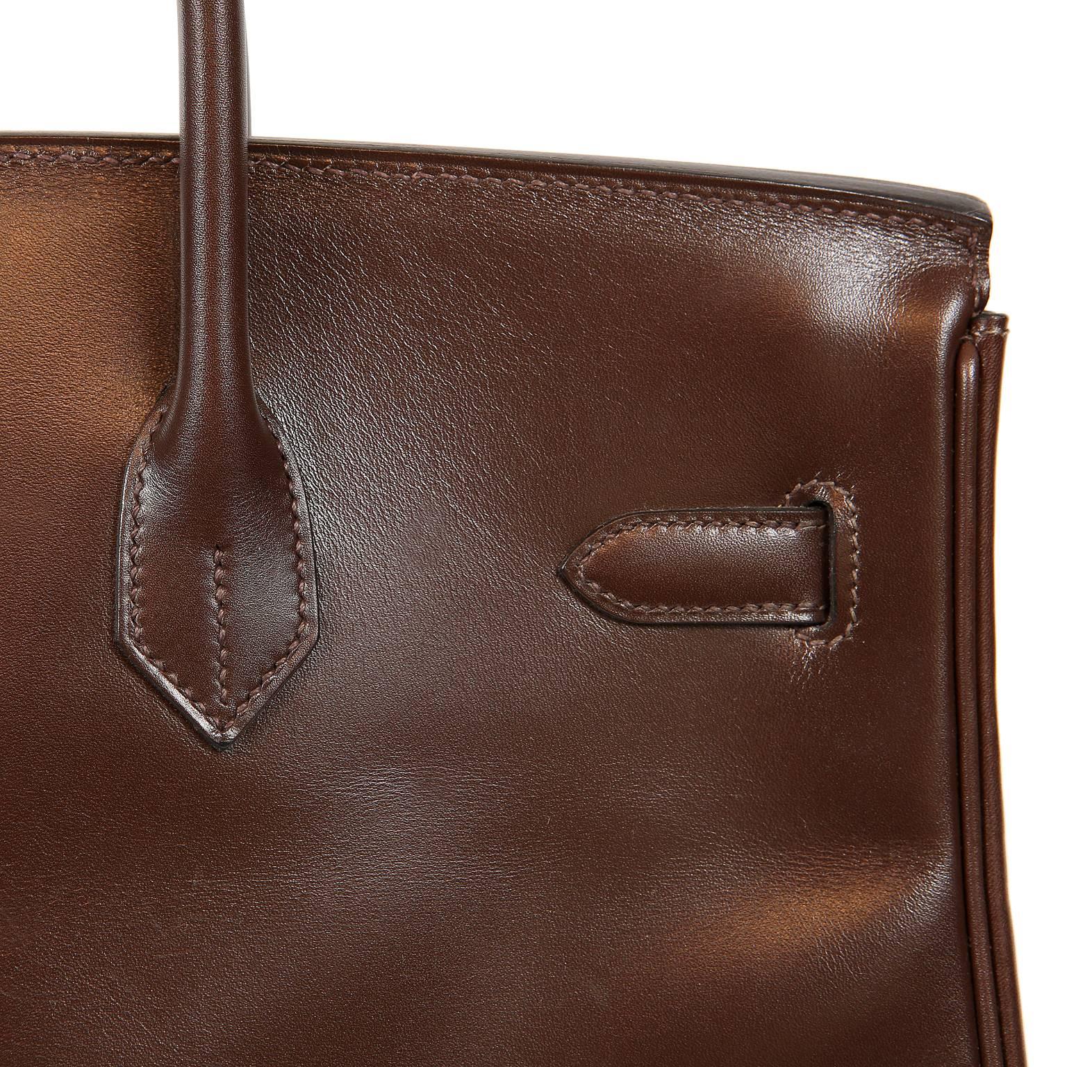 Hermès Chocolate Box Calf 35 cm Birkin Bag 7