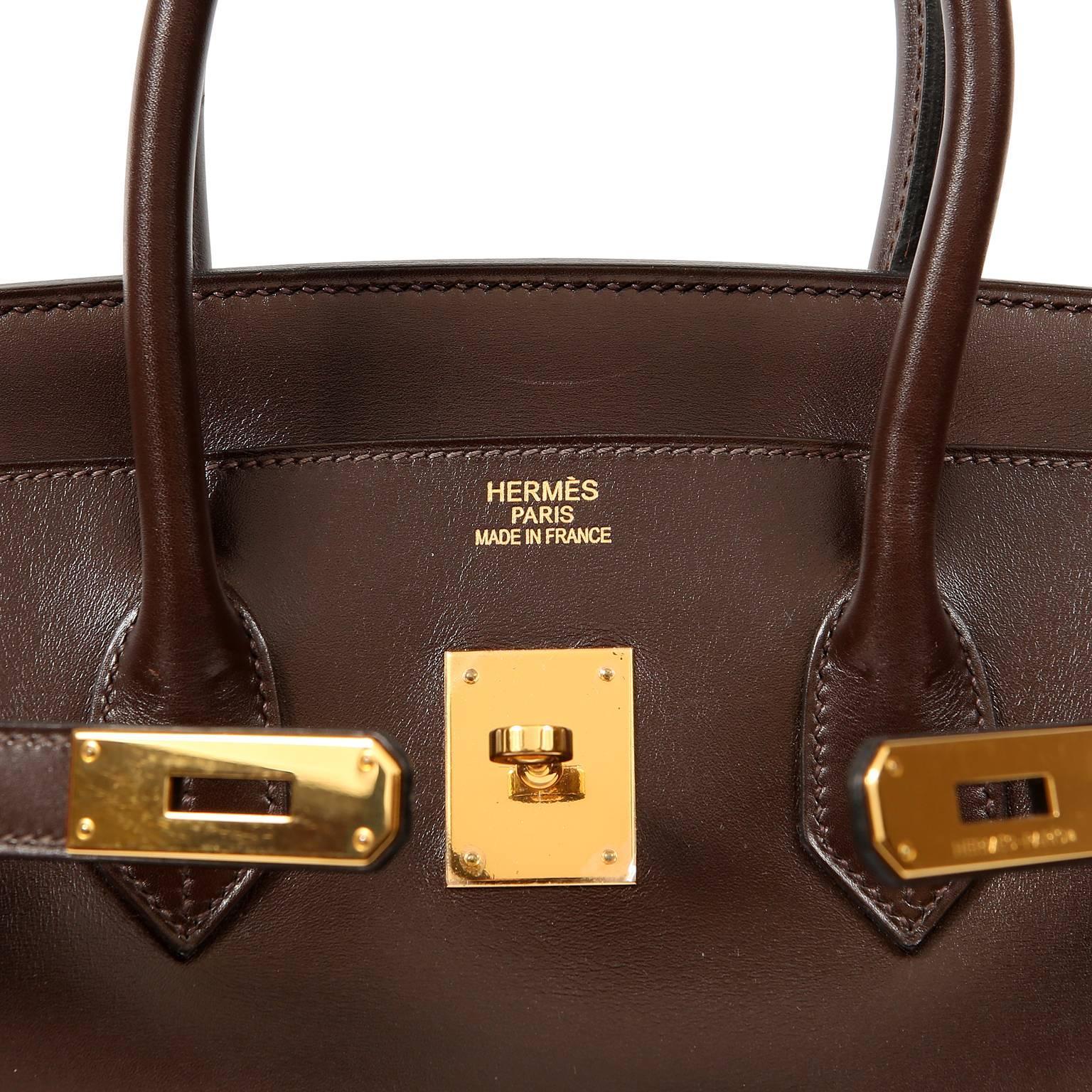 Hermès Chocolate Box Calf 35 cm Birkin Bag 1