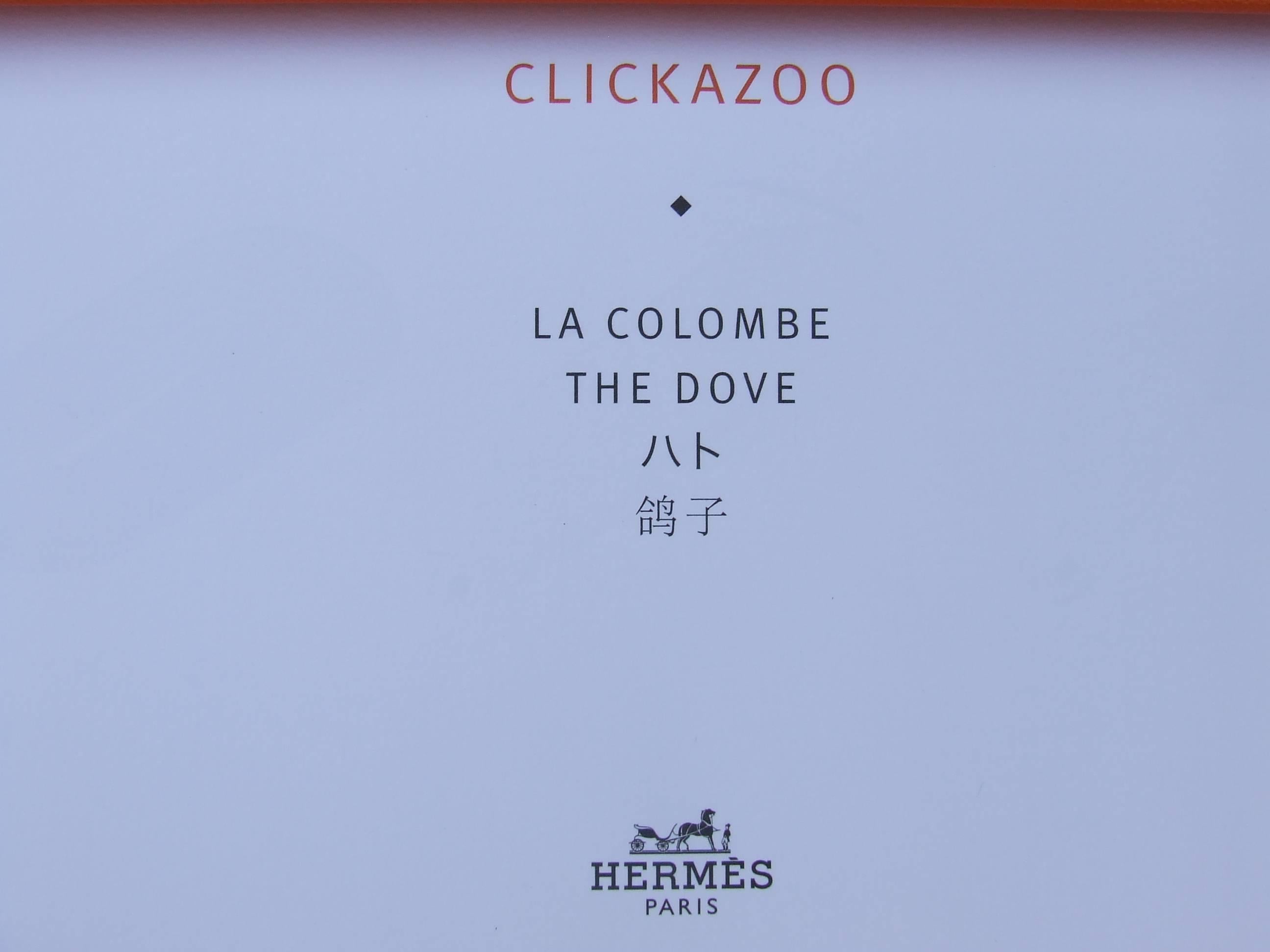 Hermès Clickazoo La Colombe Dove Foldable Leather Animal   1