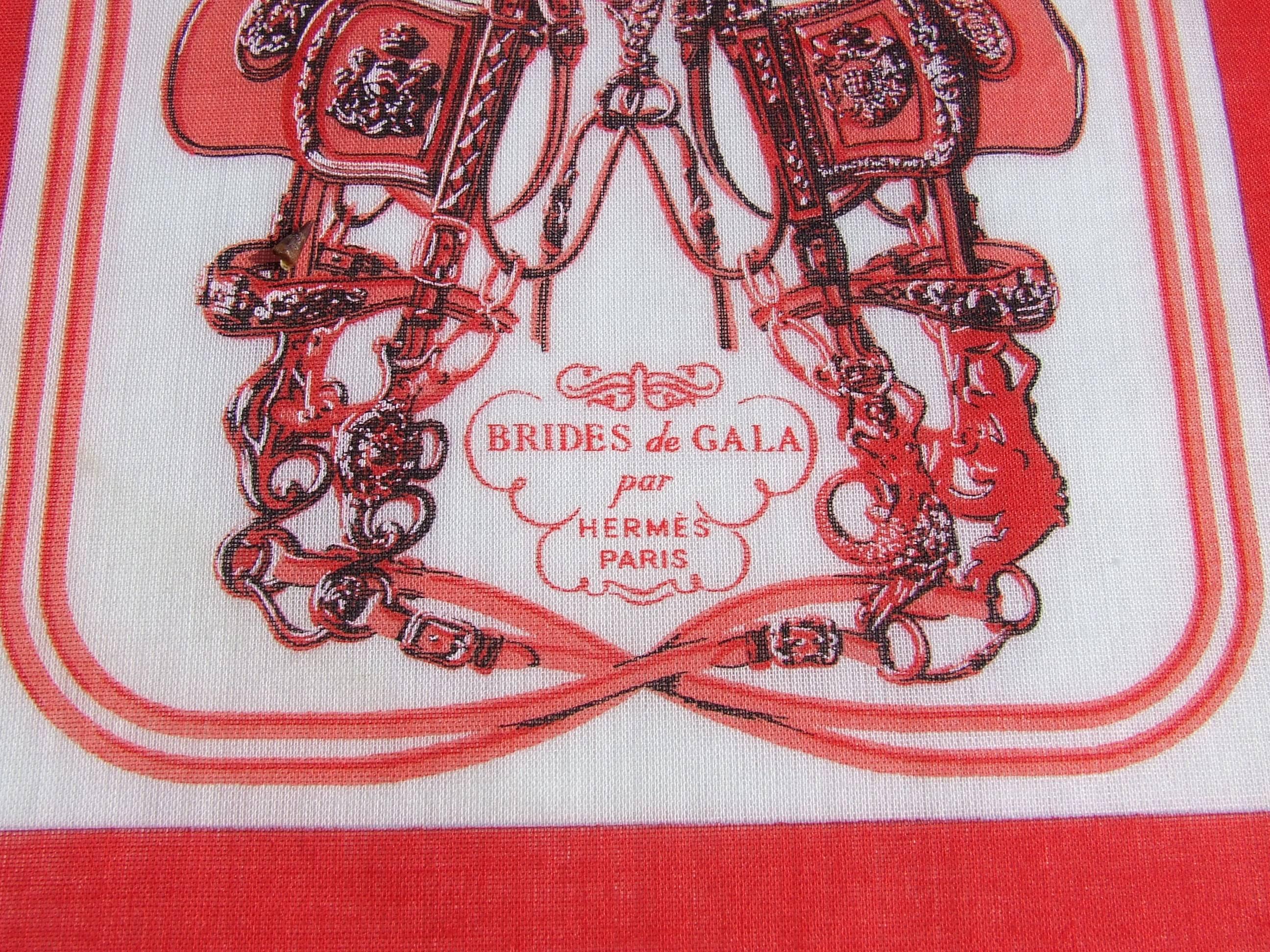 Hermès Mini Brides de Gala Charm Carré 70 cm Cotton Scarf  6