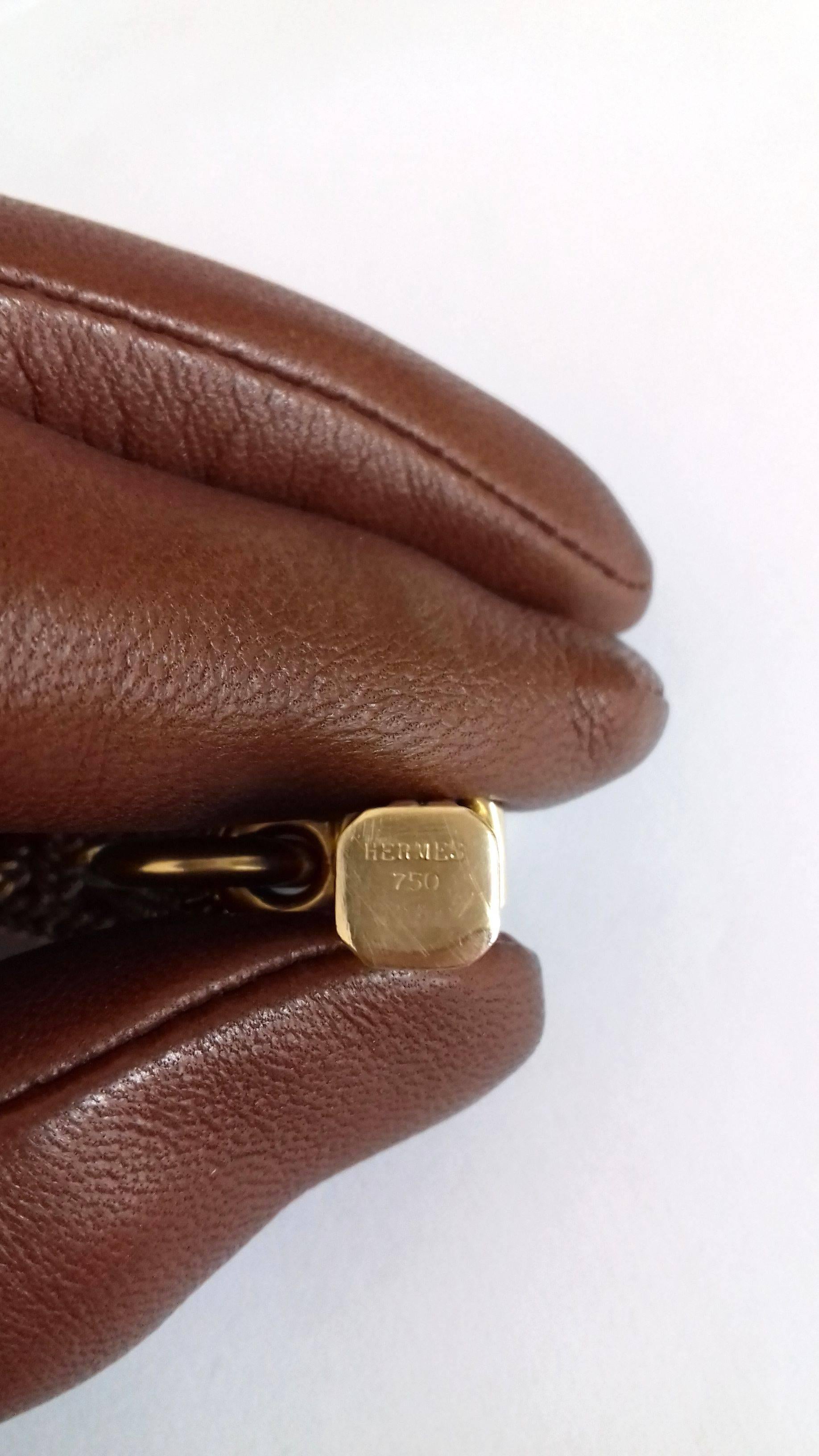 Hermès By Georges Lenfant Chaine D'ancre Gold Bracelet 23 cm Exceptional length 10