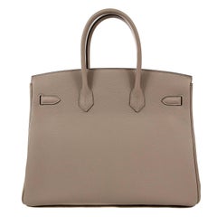 Hermès Etain Togo 35 cm Birkin Bag- Palladium Hardware