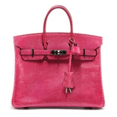 Hermès Fuchsia Lizard Birkin 25 Bag