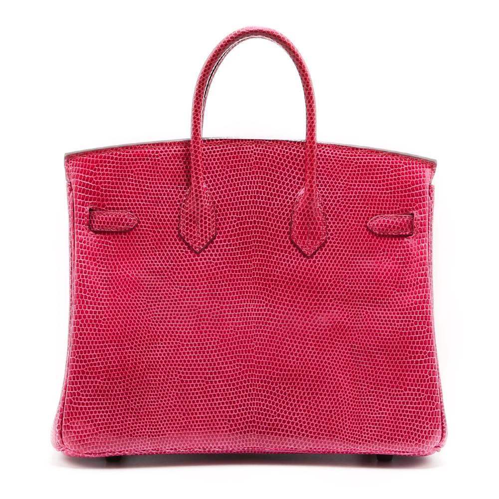 Women's Hermès Fuchsia Lizard Birkin 25 Bag
