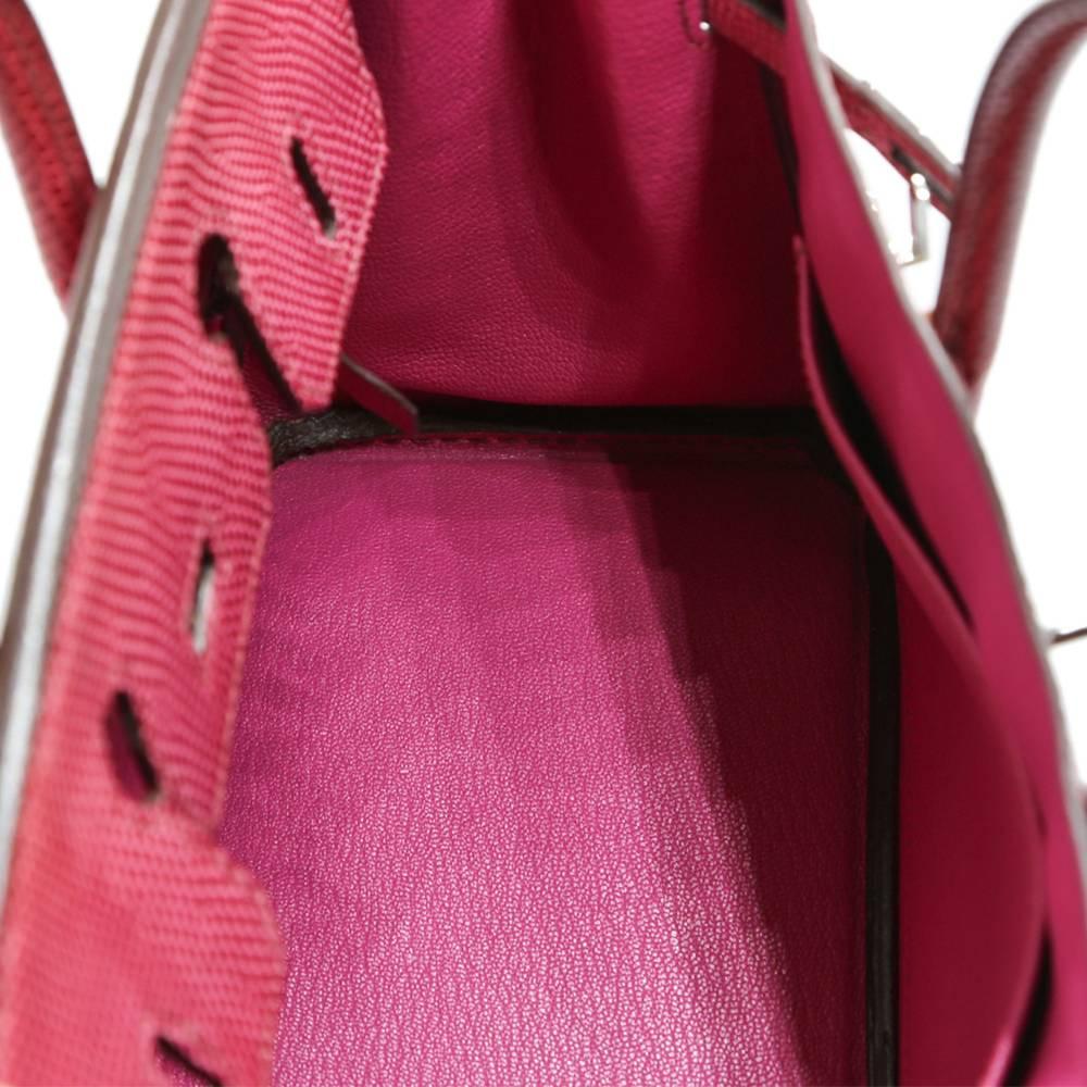 Hermès Fuchsia Lizard Birkin 25 Bag 3