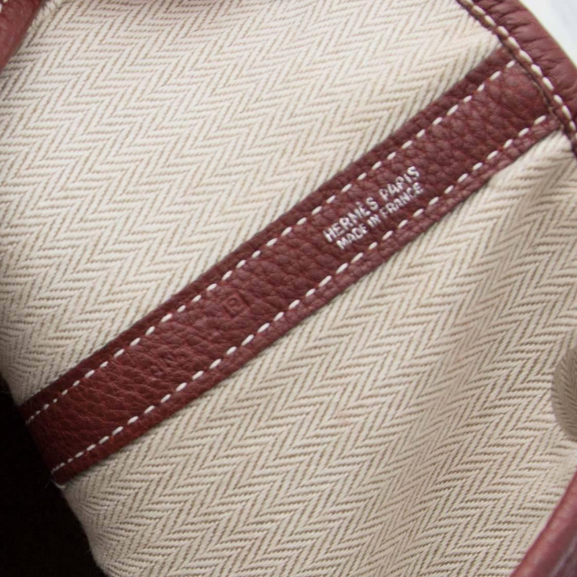 Brown Hermès Garden Party 36 Bordeaux tote bag