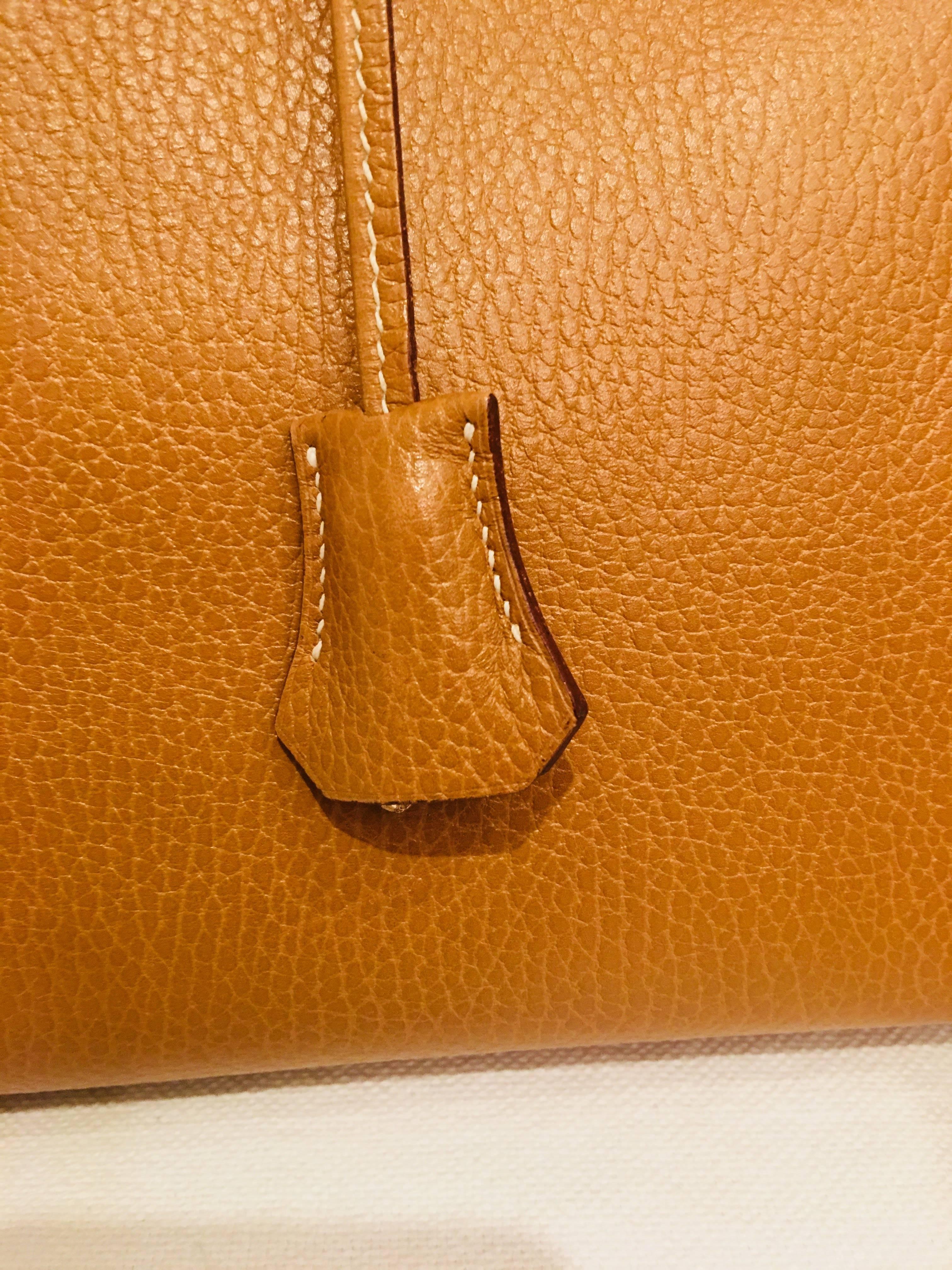 Hermés Gold Leather Kelly Bag 3