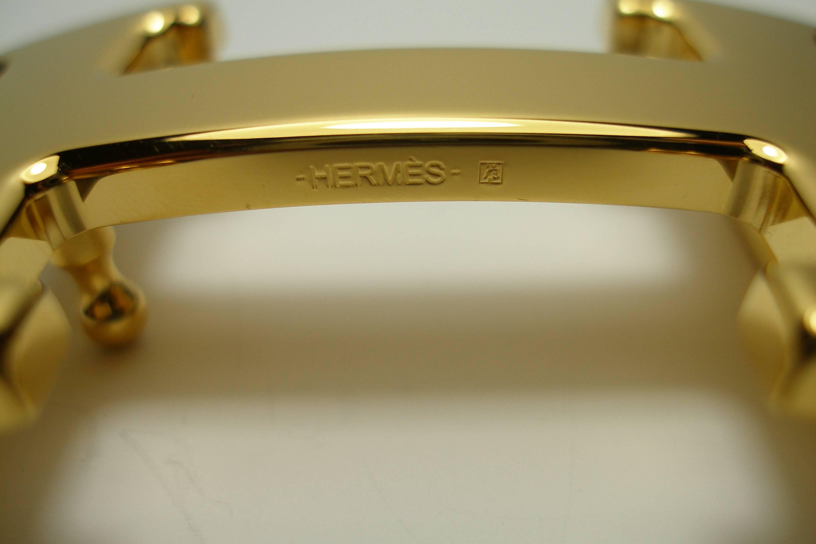 Hermès H Constance Belt Buckle Gold Plated Shiny 3.2 cm / Excellente Condition 3