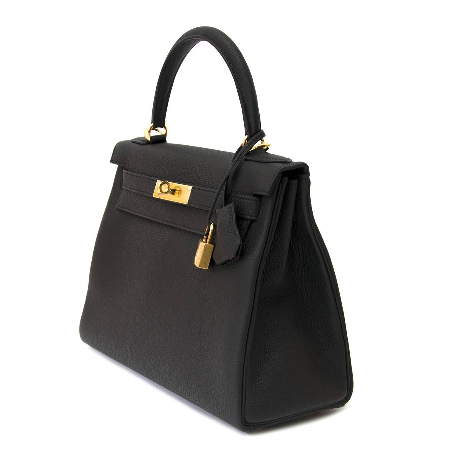 hermes kelly black 28