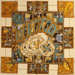 Hermès Le Tarot 90 cm Silk Scarf
