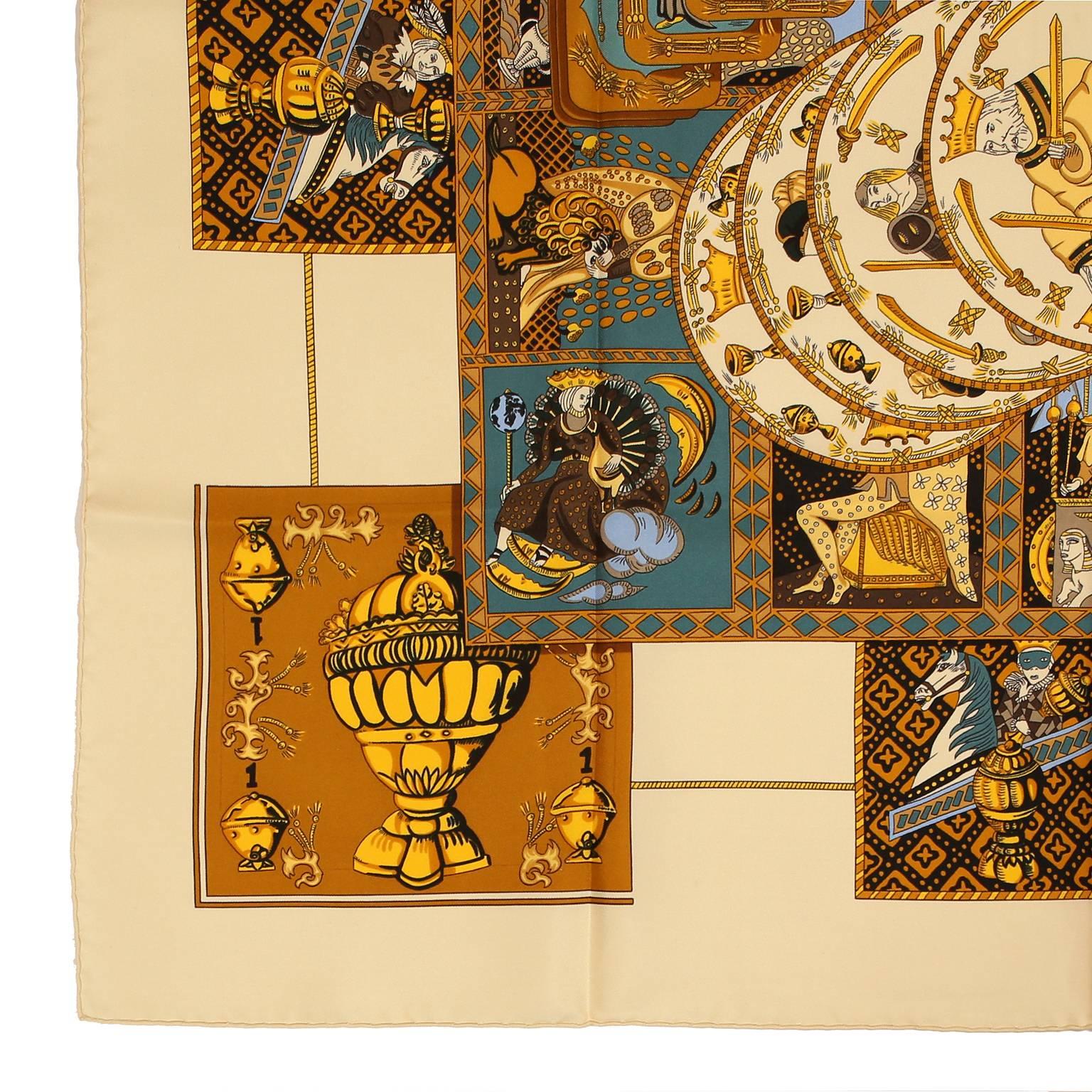 Hermès Le Tarot 90 cm Silk Scarf 1