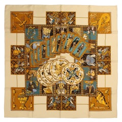 Hermès Le Tarot 90 cm Silk Scarf