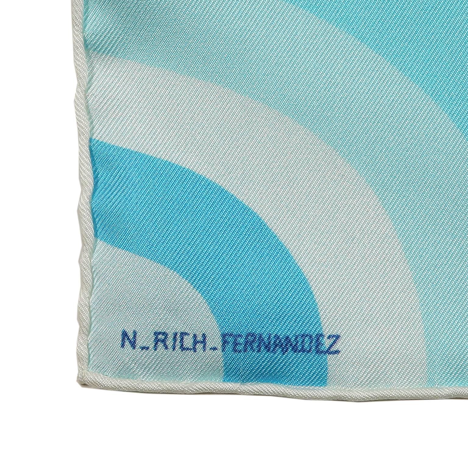 Hermès Marcelina 90 cm Silk Scarf- Blue Colorway 1