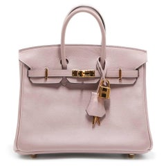 Sac Glycine Birkin 25 rose d'Hermès