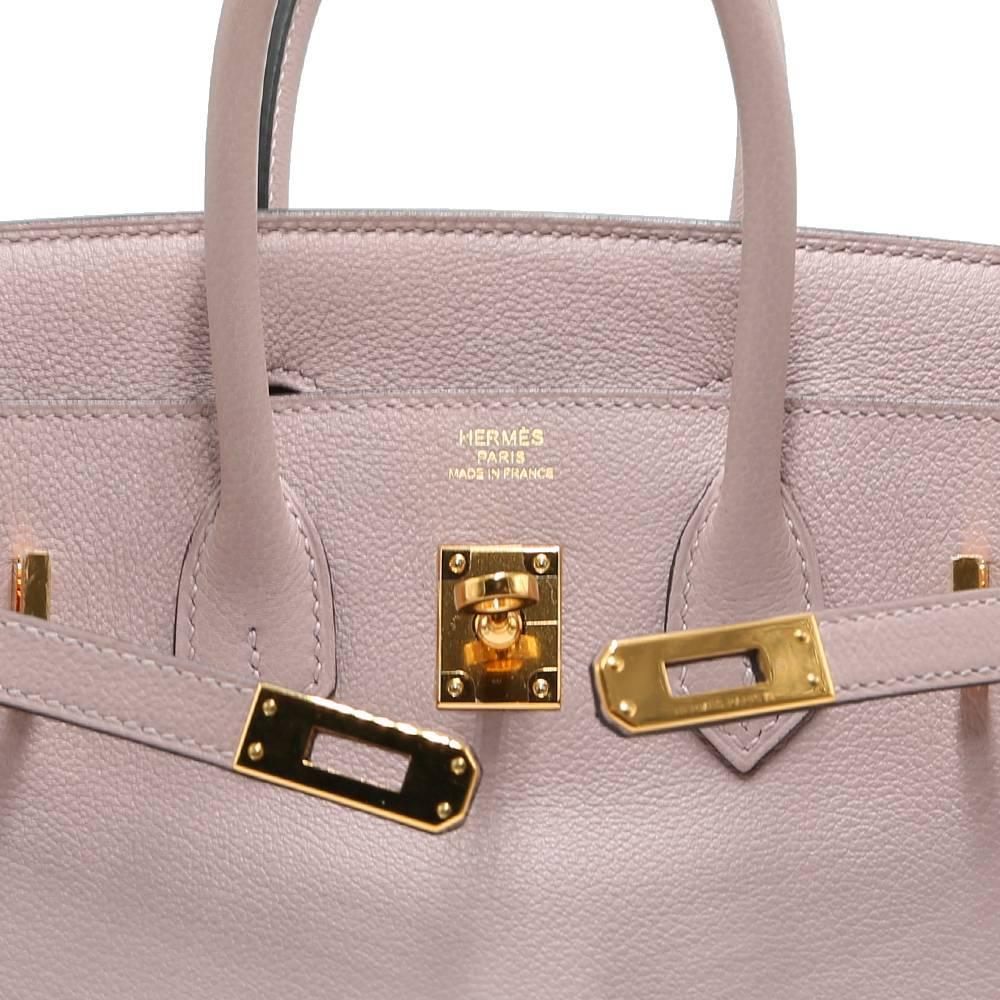 Hermès Pink Glycine Birkin 25 Bag In Excellent Condition In London, GB