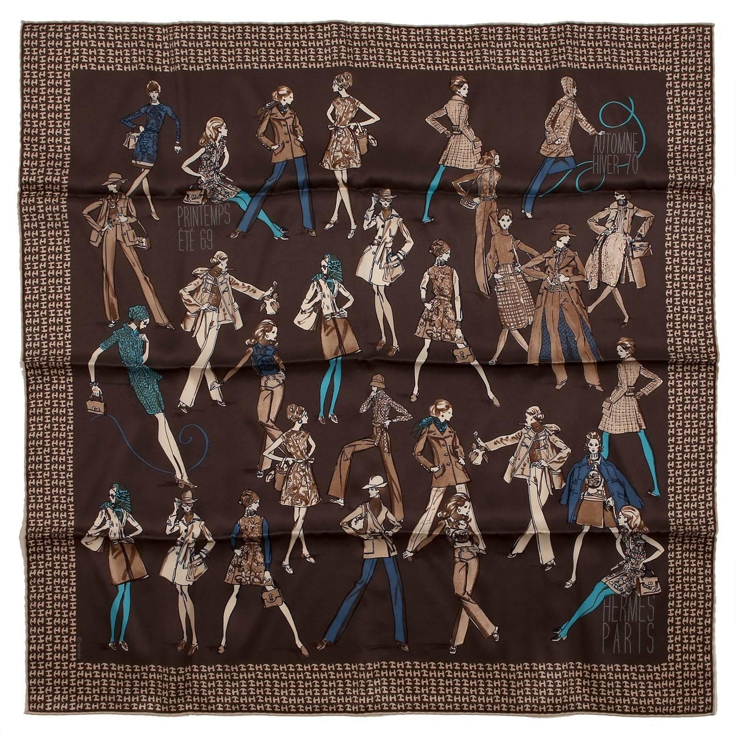 Hermès Assorted Vintage Silk Scarf Day to Night Jewelry Roll Exclusively at  Sangles Burgundy
