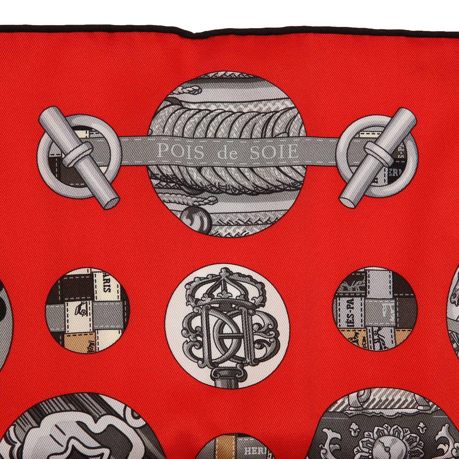 red hermes scarf