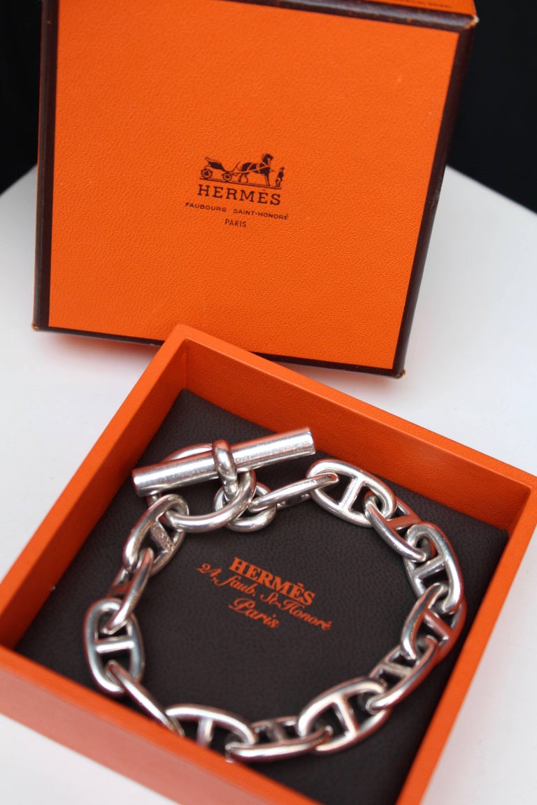 Hermès silver anchor chain bracelet at 1stDibs anchor chain bracelets