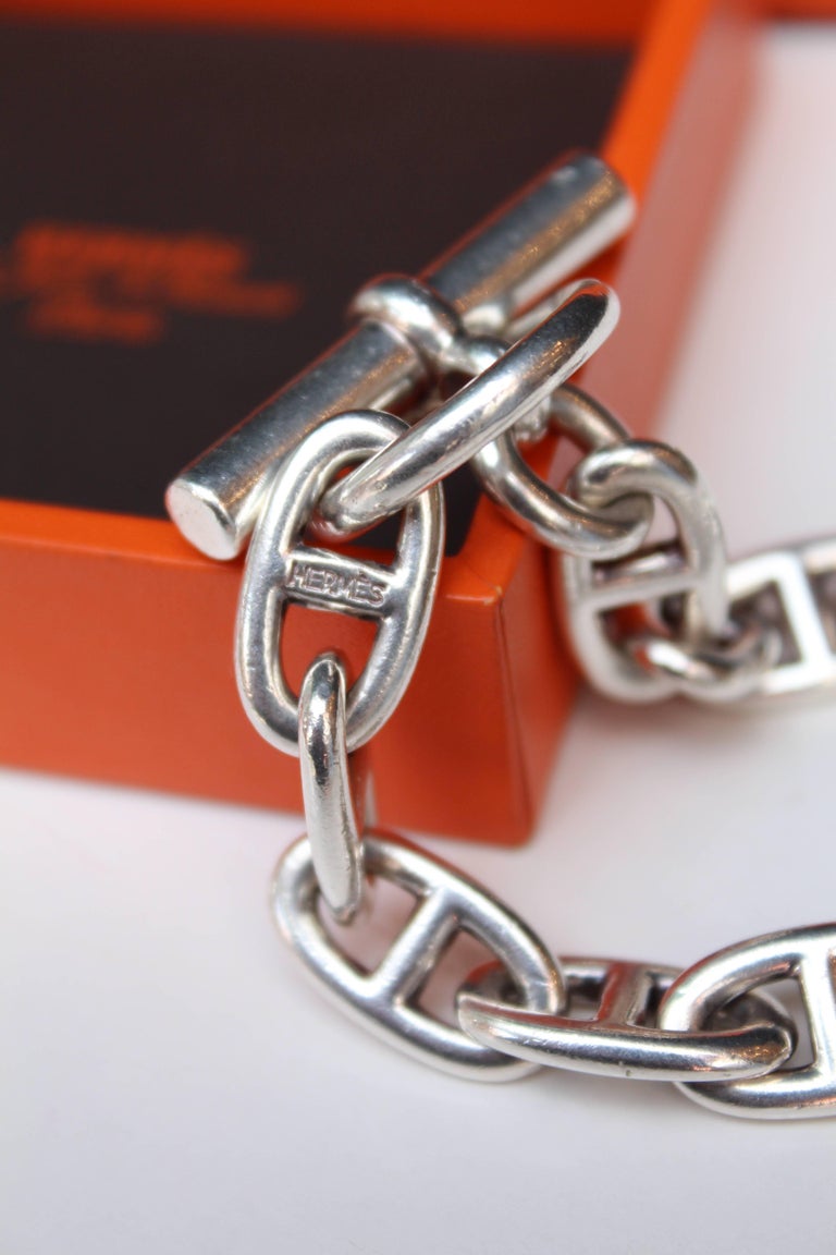 Hermès silver anchor chain bracelet at 1stDibs anchor chain bracelets