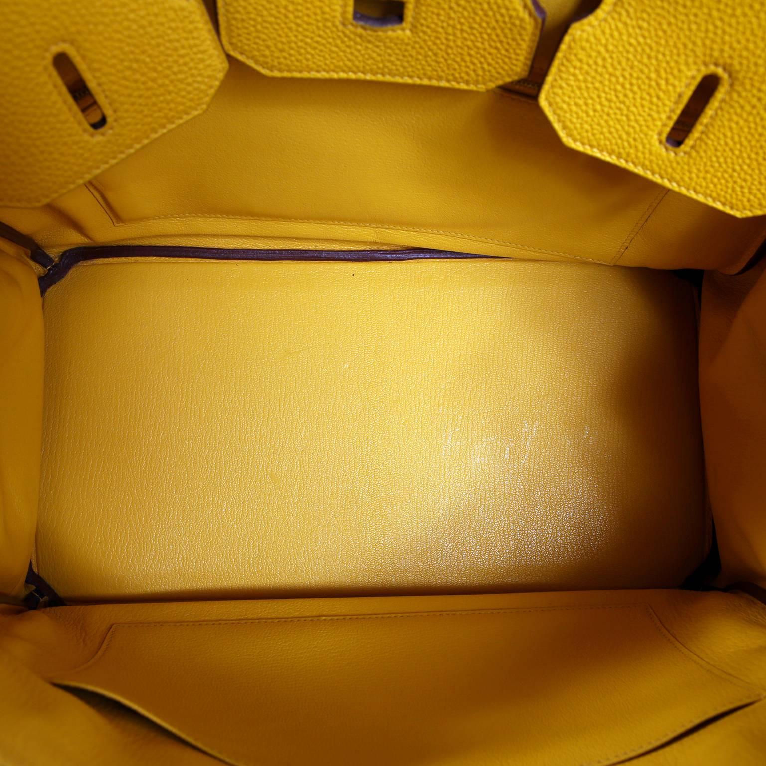 Hermès Soleil Yellow Togo 35cm Birkin Bag with Palladium 4