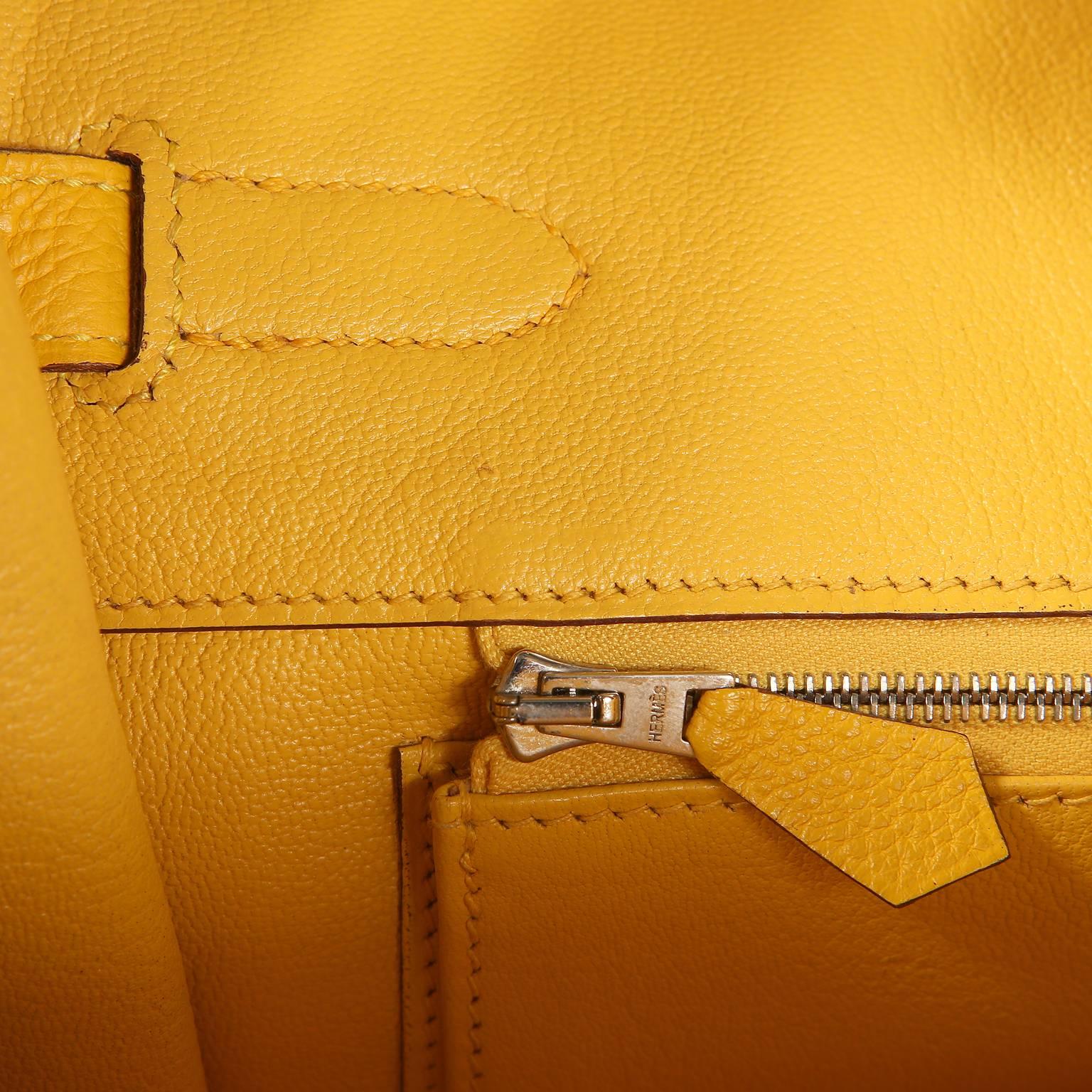 Hermès Soleil Yellow Togo 35cm Birkin Bag with Palladium 5