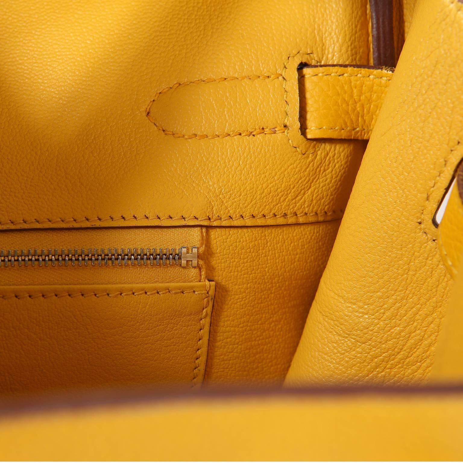 Hermès Soleil Yellow Togo 35cm Birkin Bag with Palladium 6