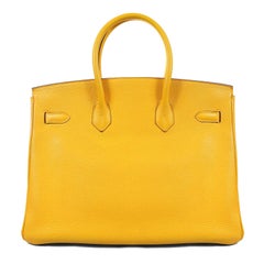 Hermès Soleil Yellow Togo 35cm Birkin Bag with Palladium
