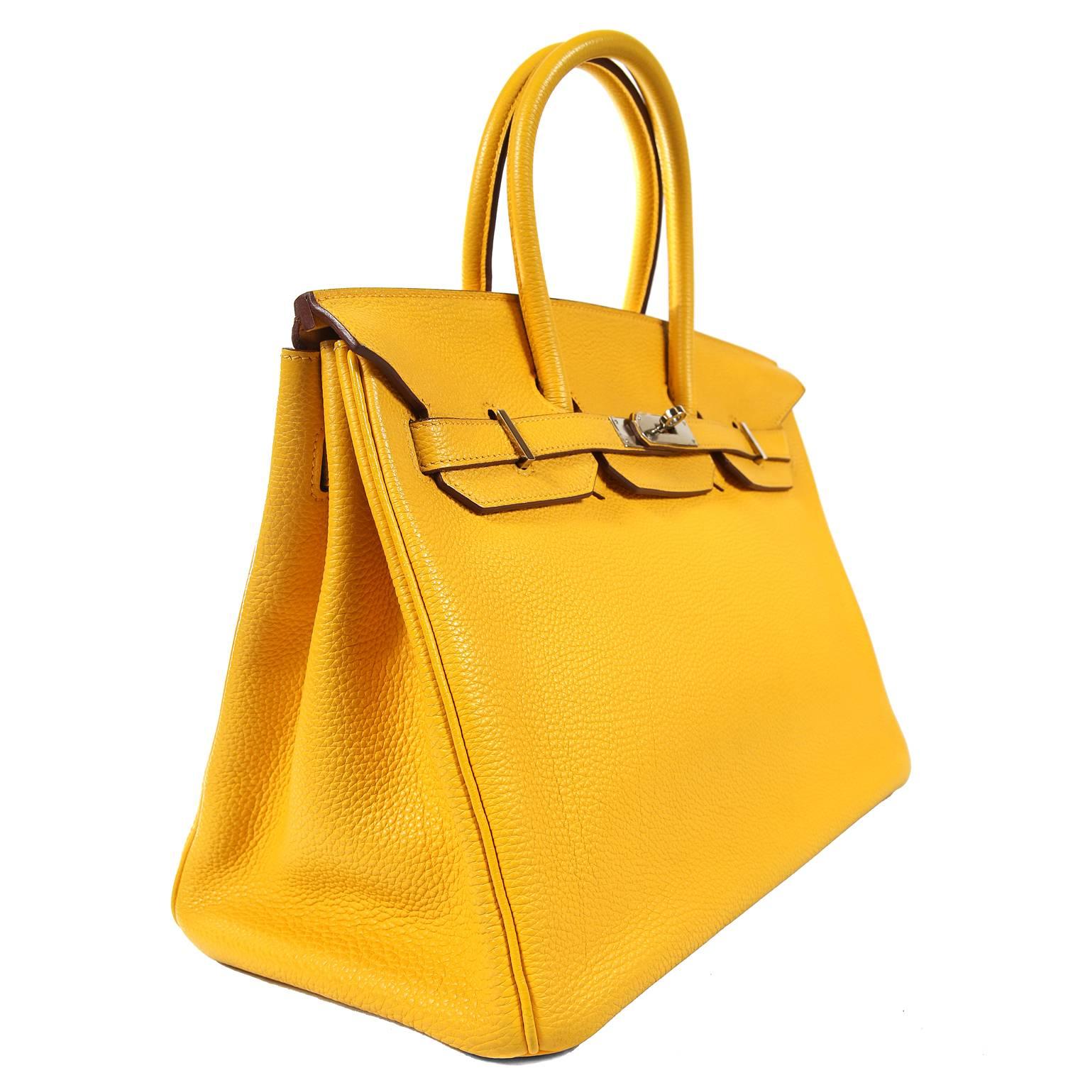 yellow birkin bag