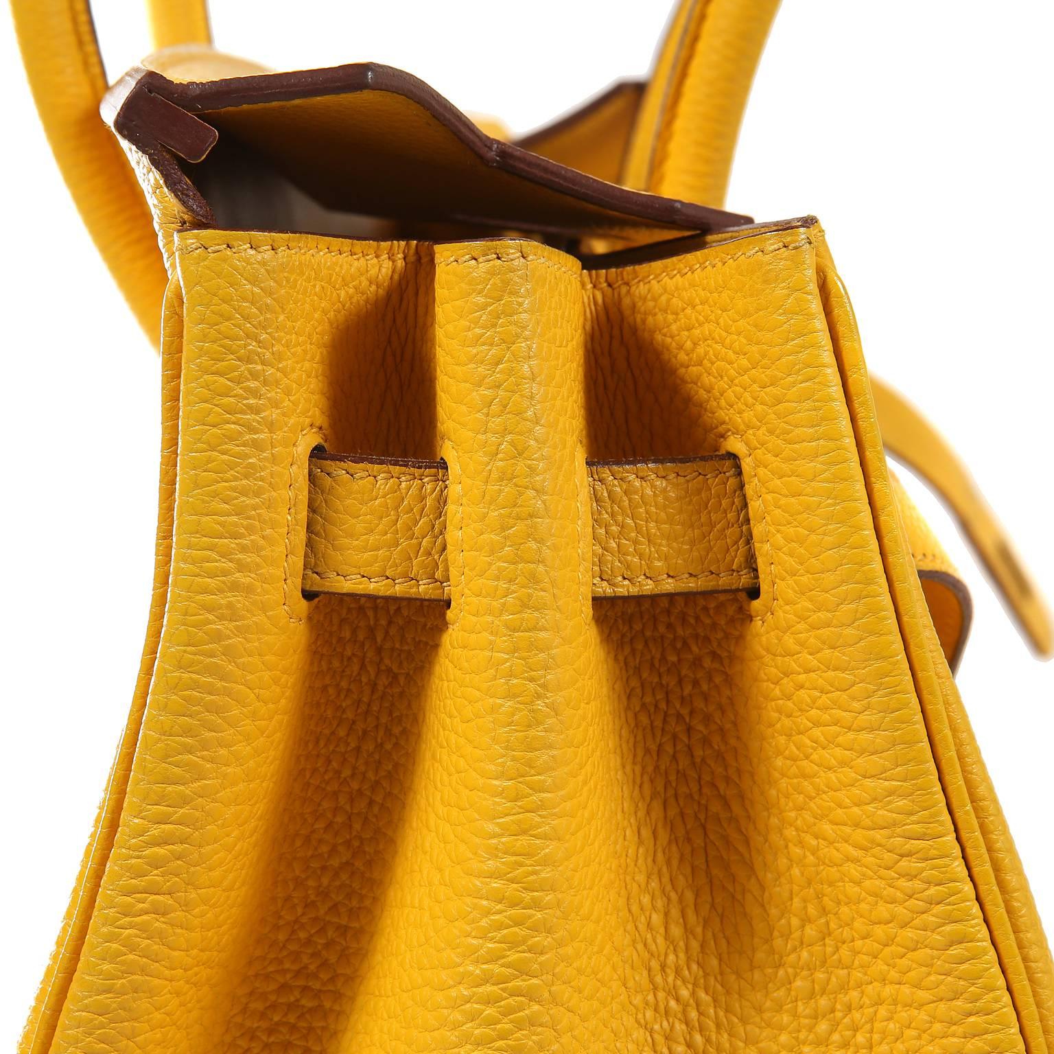 Hermès Soleil Yellow Togo 35cm Birkin Bag with Palladium 1