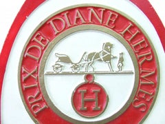 Hermès Stirrup Shaped Prix De Diane Aluminium Sign Plaque Japan, 1991