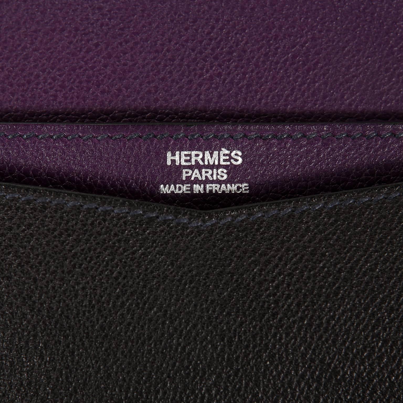 Hermès Tri Color Faco II Convertible Clutch avec Strap en vente 8
