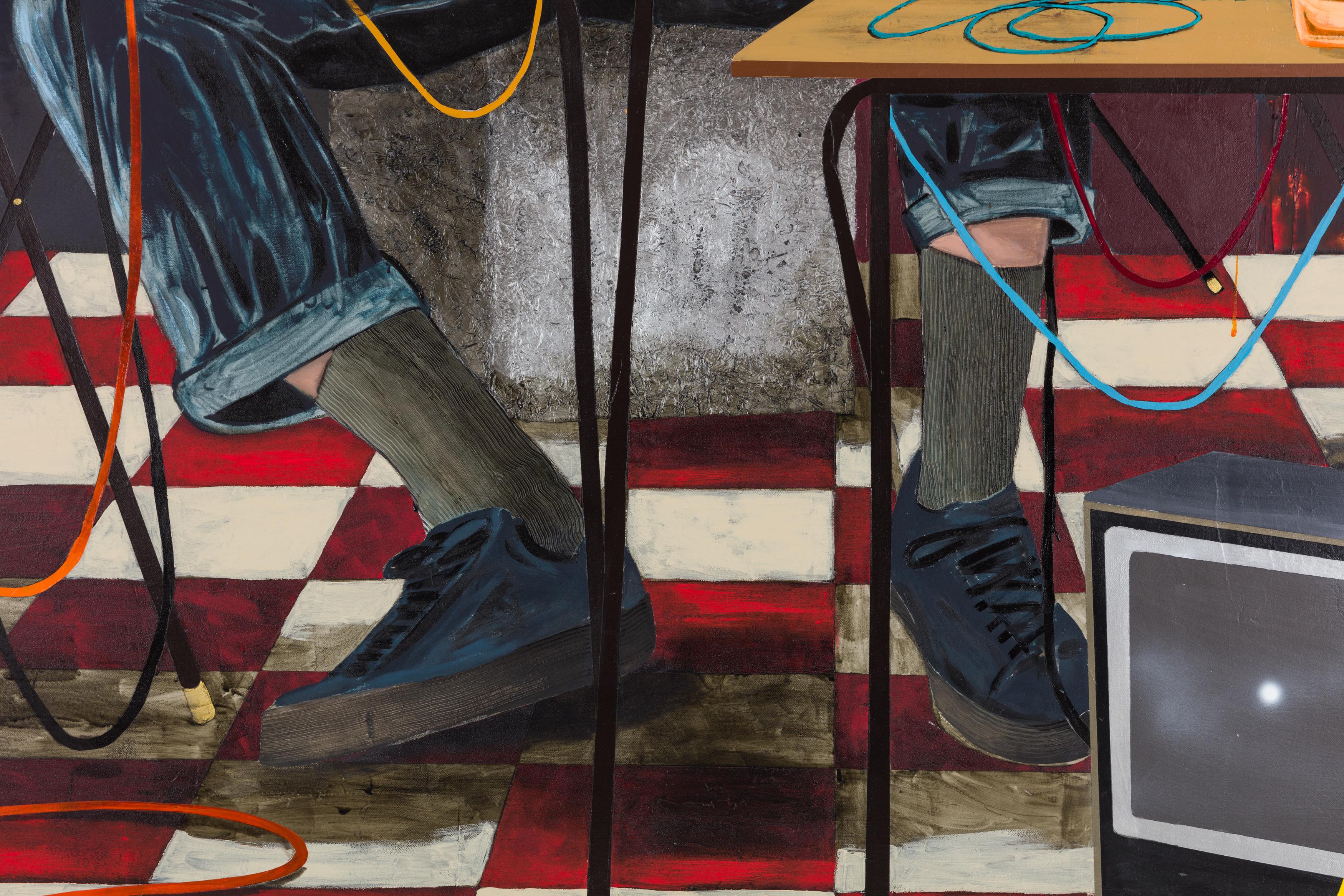 'Conceptual artist #20 (Performance based; acting as his own receiver, He’s been seeking a signal from the airwaves for over a decade)'

Hernan Bas is best known for his narratively rich scenes that feature a wide-range of references spanning art