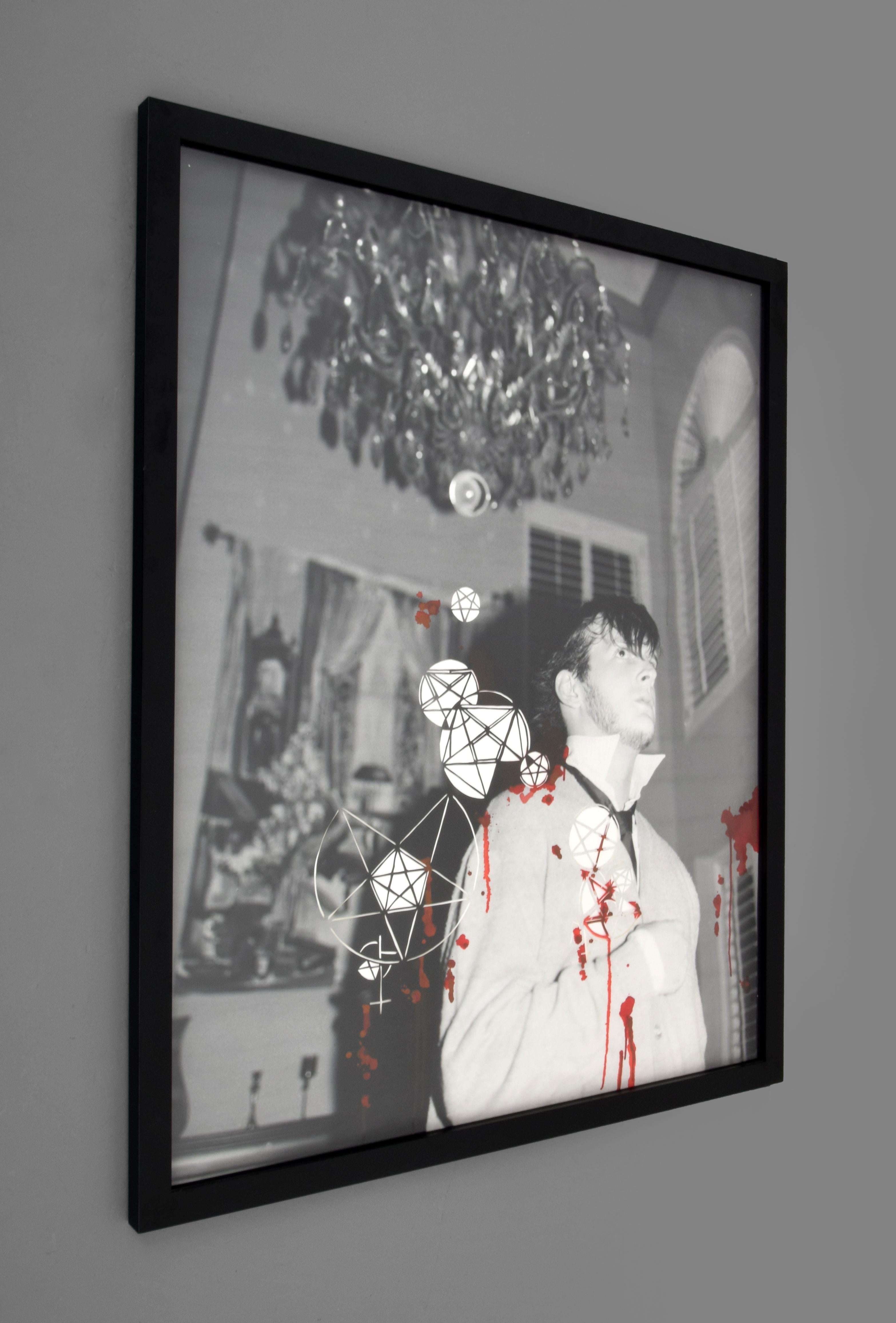Großes Hernan Bas Mixed Media-Arbeiten, einzigartig, 48